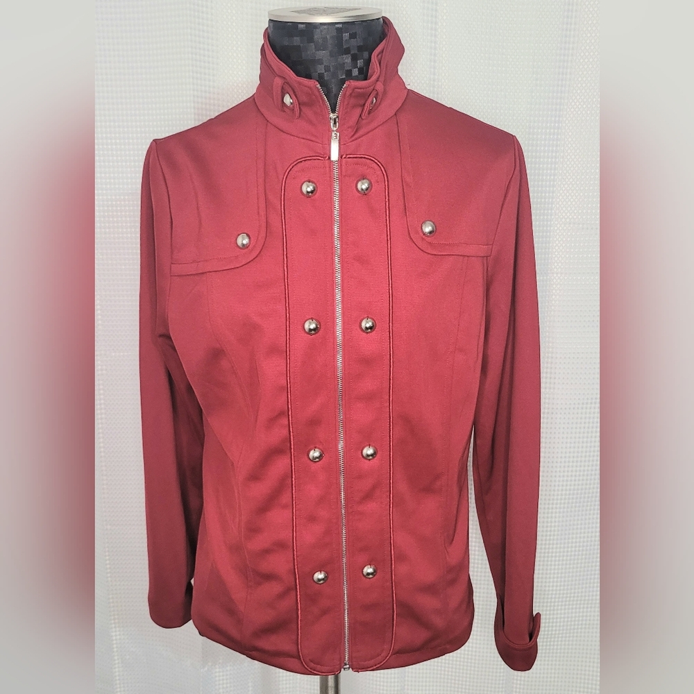 Lisa International Red Military Field Jacket